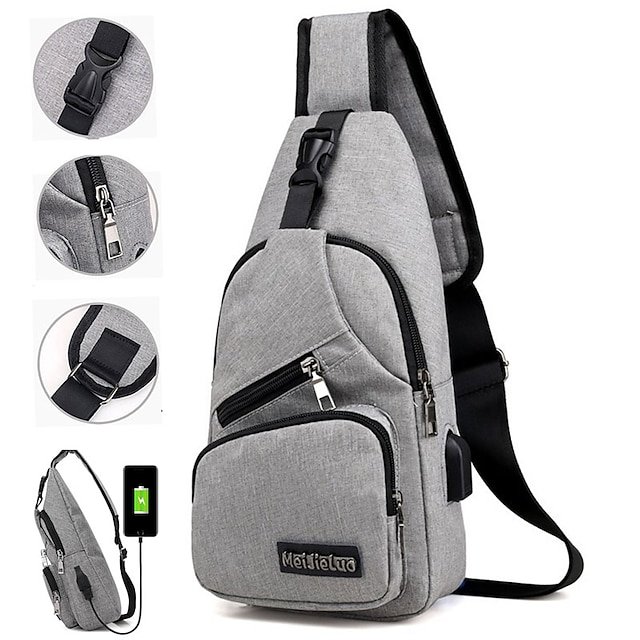 gueala1688735540944 Men's Crossbody Sling Bag with USB Charging Port - Ideal - Image 1
