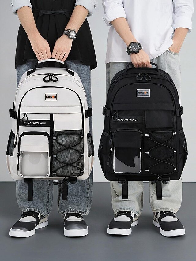 qzzzyi1750321492977 Unisex Waterproof School Backpack with Multi-Pocket Design and - Image 1